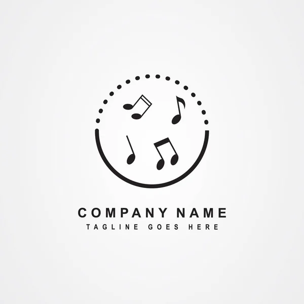 Müzik simgesi logo vektör tasarımı — Stok Vektör