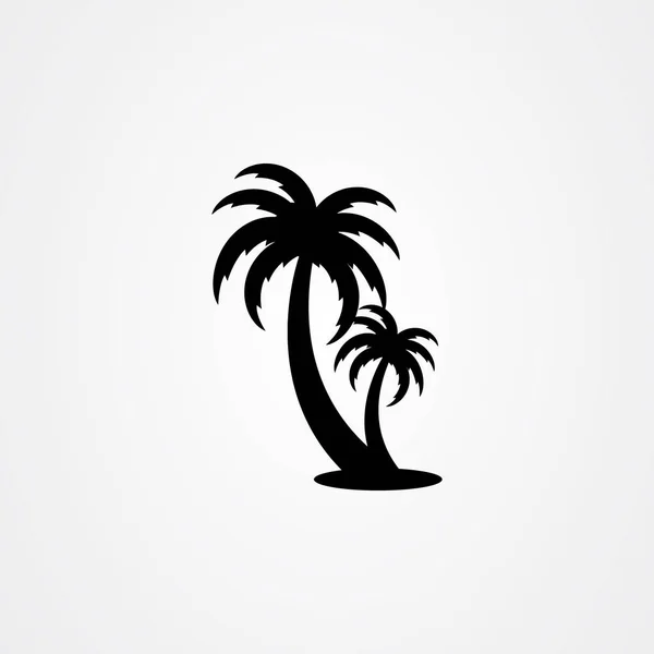 Icono de silueta de palmera. ilustración simple vector plano — Vector de stock