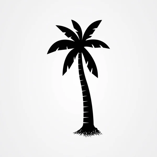 ヤシの木のシルエットアイコン。単純な平面ベクトル図 — ストックベクタ