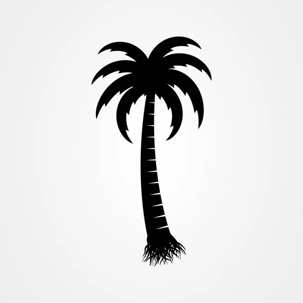 Icona della silhouette della palma. semplice illustrazione vettoriale piatta — Vettoriale Stock