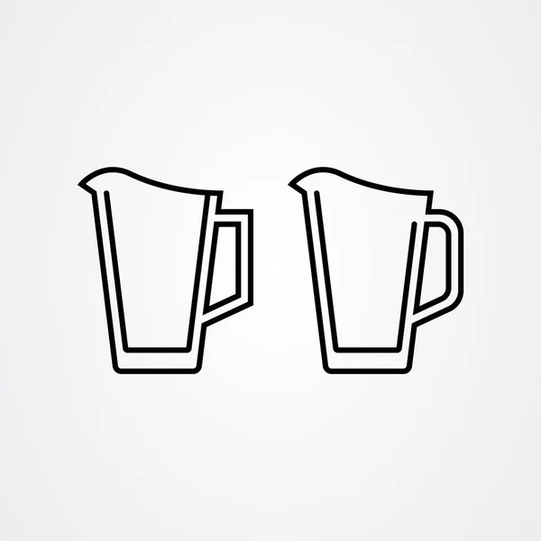 Bier werper vector pictogram in omtrek / lijn stijl — Stockvector