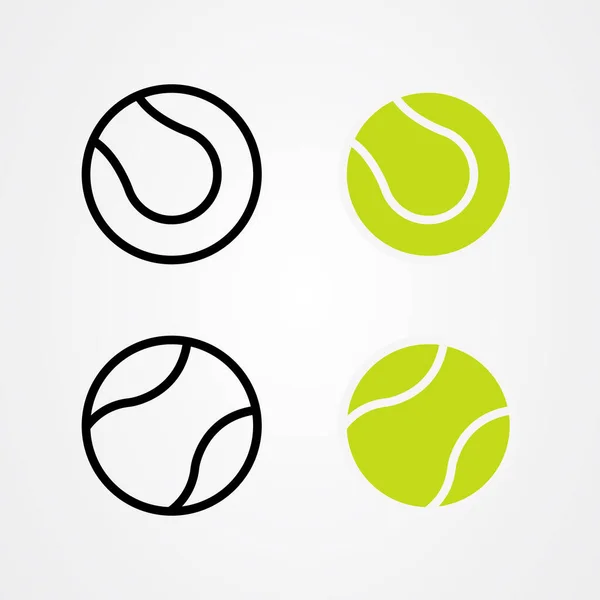 Set of tennis ball icon vector. — Stock Vector