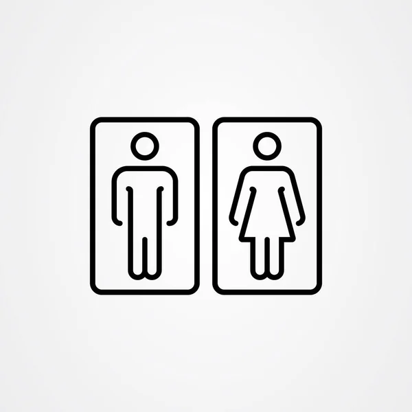 Vécé ikon vektor. férfi és nő szimbólum. — Stock Vector