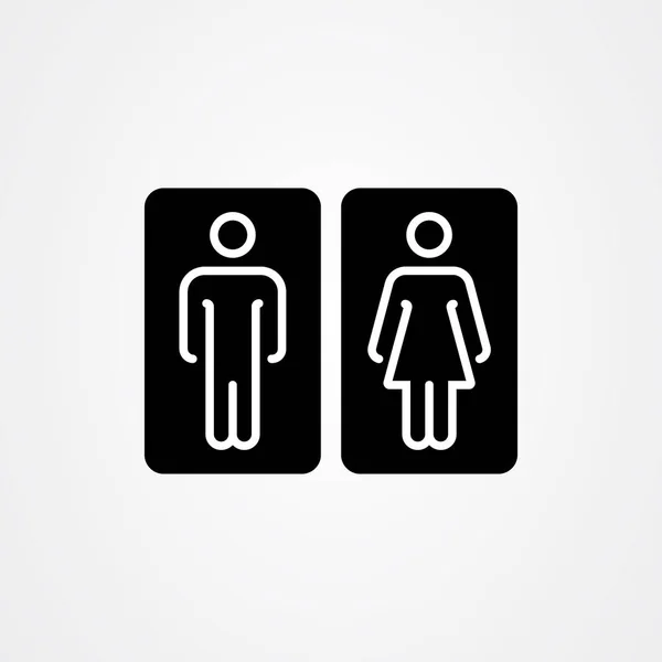 Vécé ikon vektor. férfi és nő szimbólum. — Stock Vector