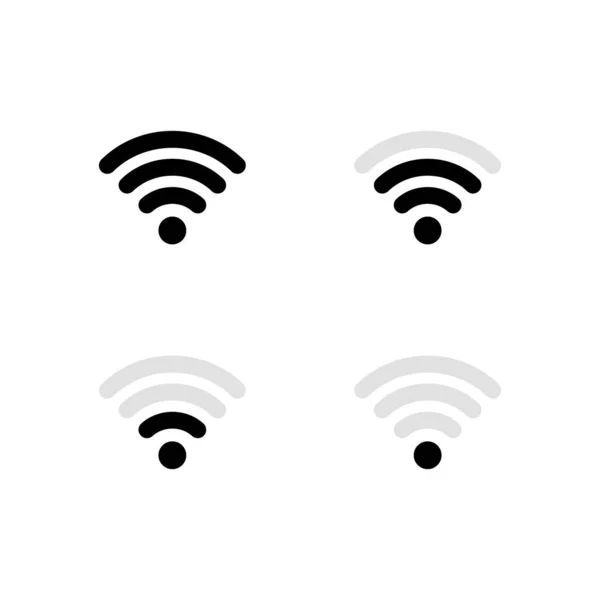 Conjunto de iconos wifi vector ilustración — Vector de stock