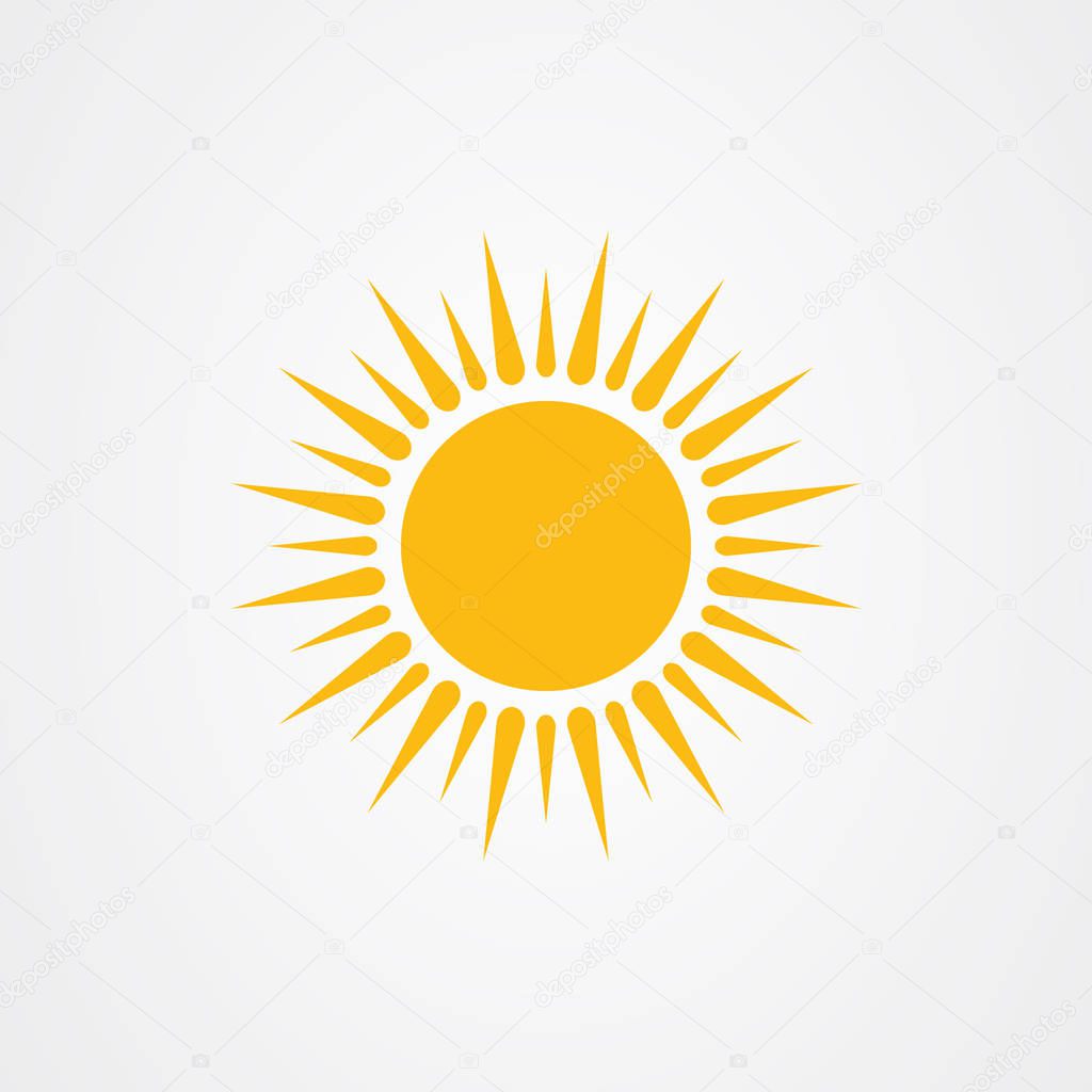 Sun icon logo vector design