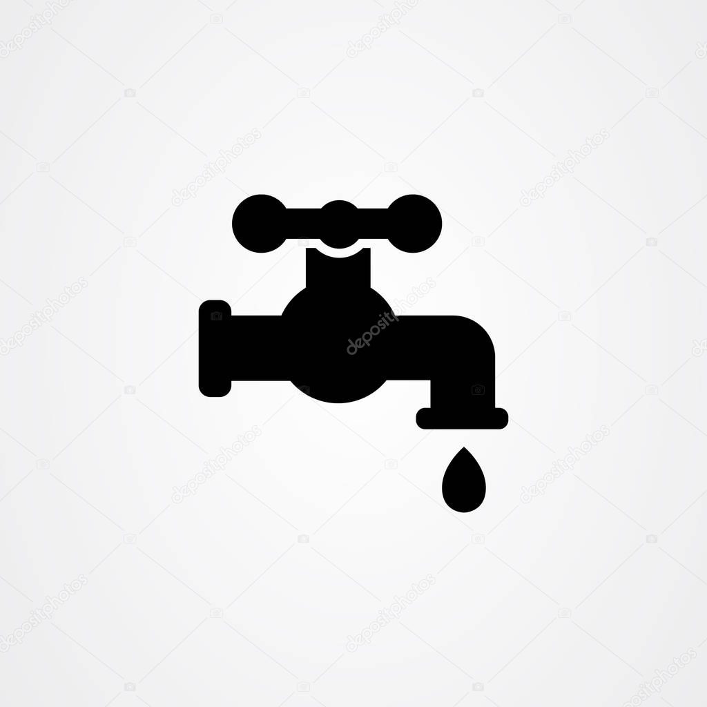 Faucet icon logo vector design