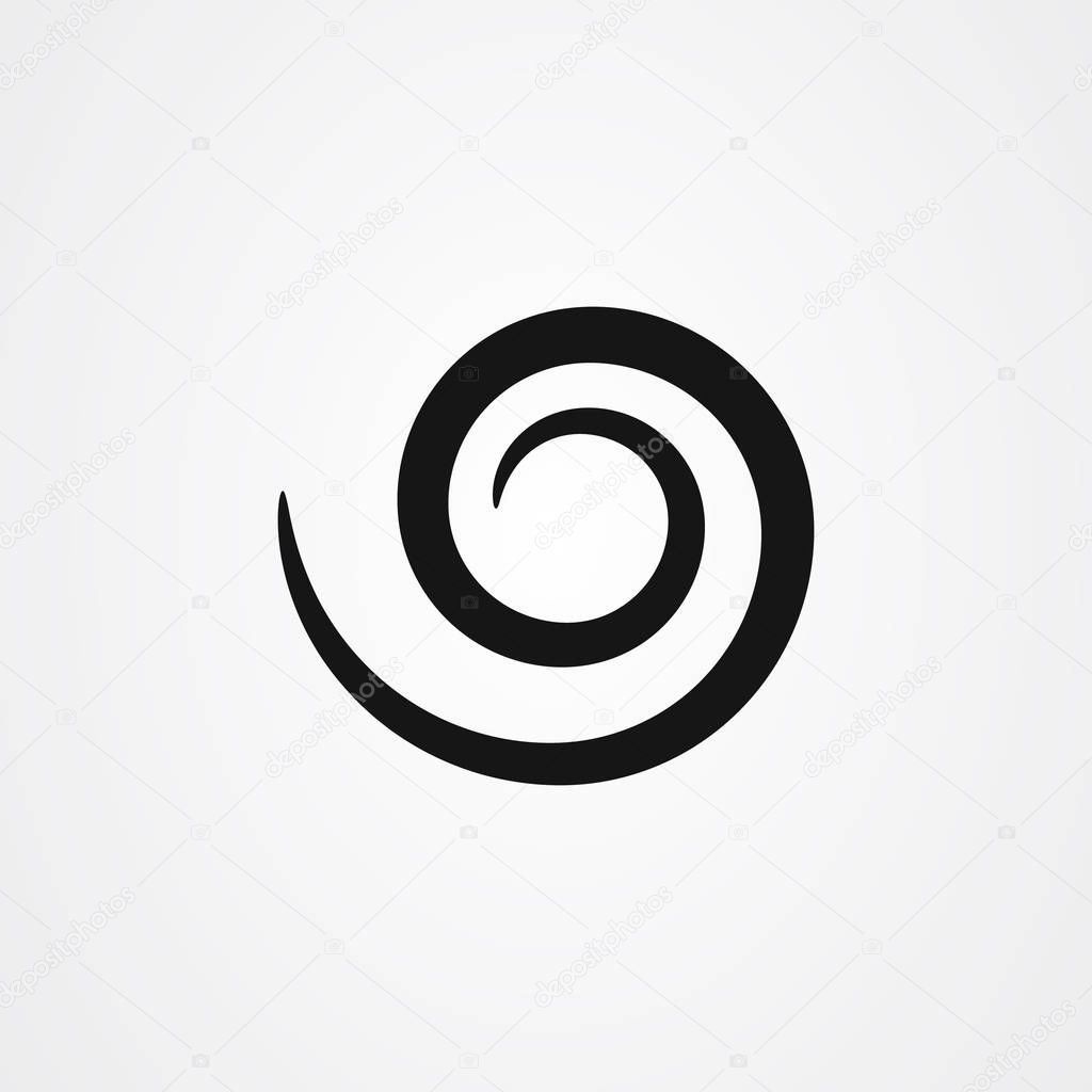 Floral swirl icon vector design