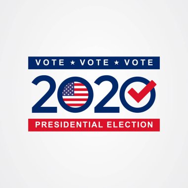 2020 United States of America presidential election vote banner. clipart