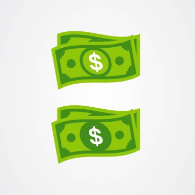 Dolar para ikonu vektörü. Nakit ödeme sembolü. Dolar işareti.