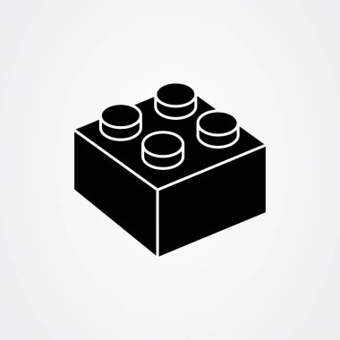 Çocuklar tuğla oyuncaklar ya da yapı taşı vektör illüstrasyonu