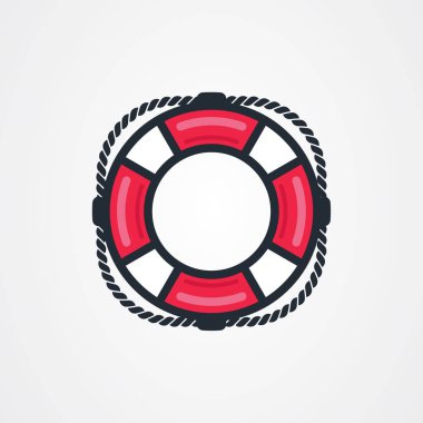 Lifebuoy simgesi logo vektör çizimi