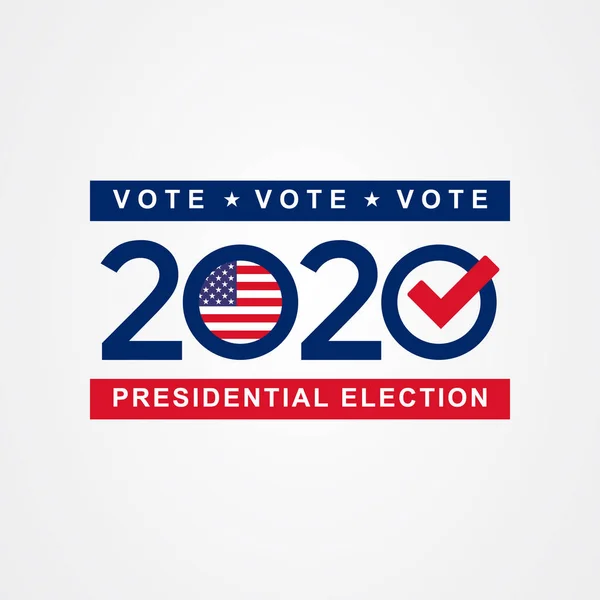 Banner de votación presidencial de los Estados Unidos de América 2020. — Vector de stock