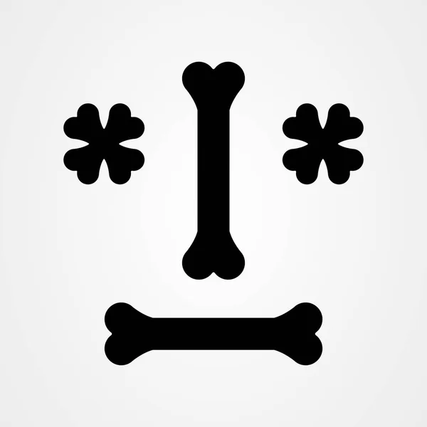 Projekt logo ikony kości. płaski wektor ilustracji — Wektor stockowy