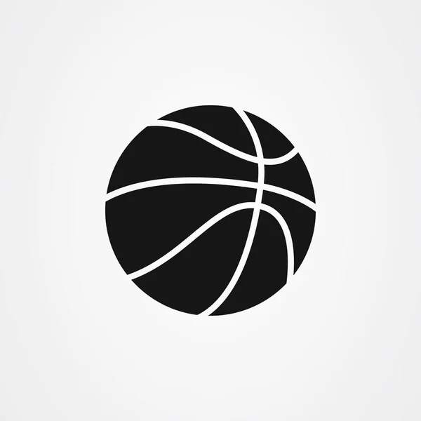 Basket bola ícone símbolo vetor design em estilo de espaço negativo — Vetor de Stock
