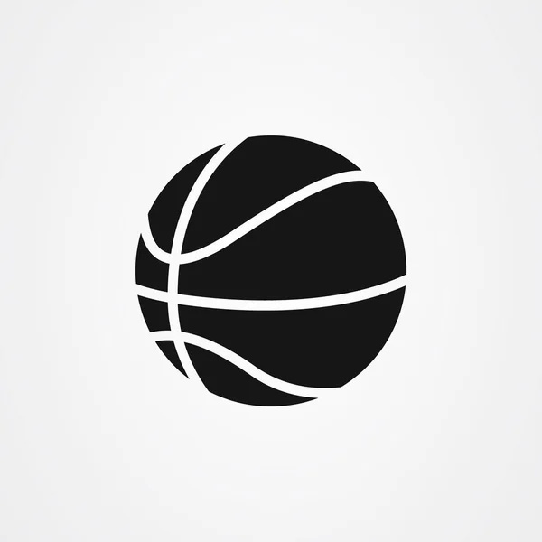 Basket ball icon symbol vector design in negative space style — 스톡 벡터