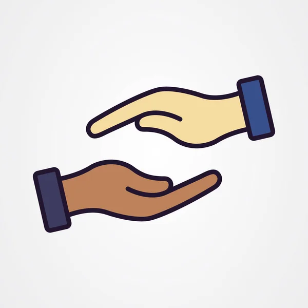 Hilfe Hand Symbol Vektor Illustration — Stockvektor