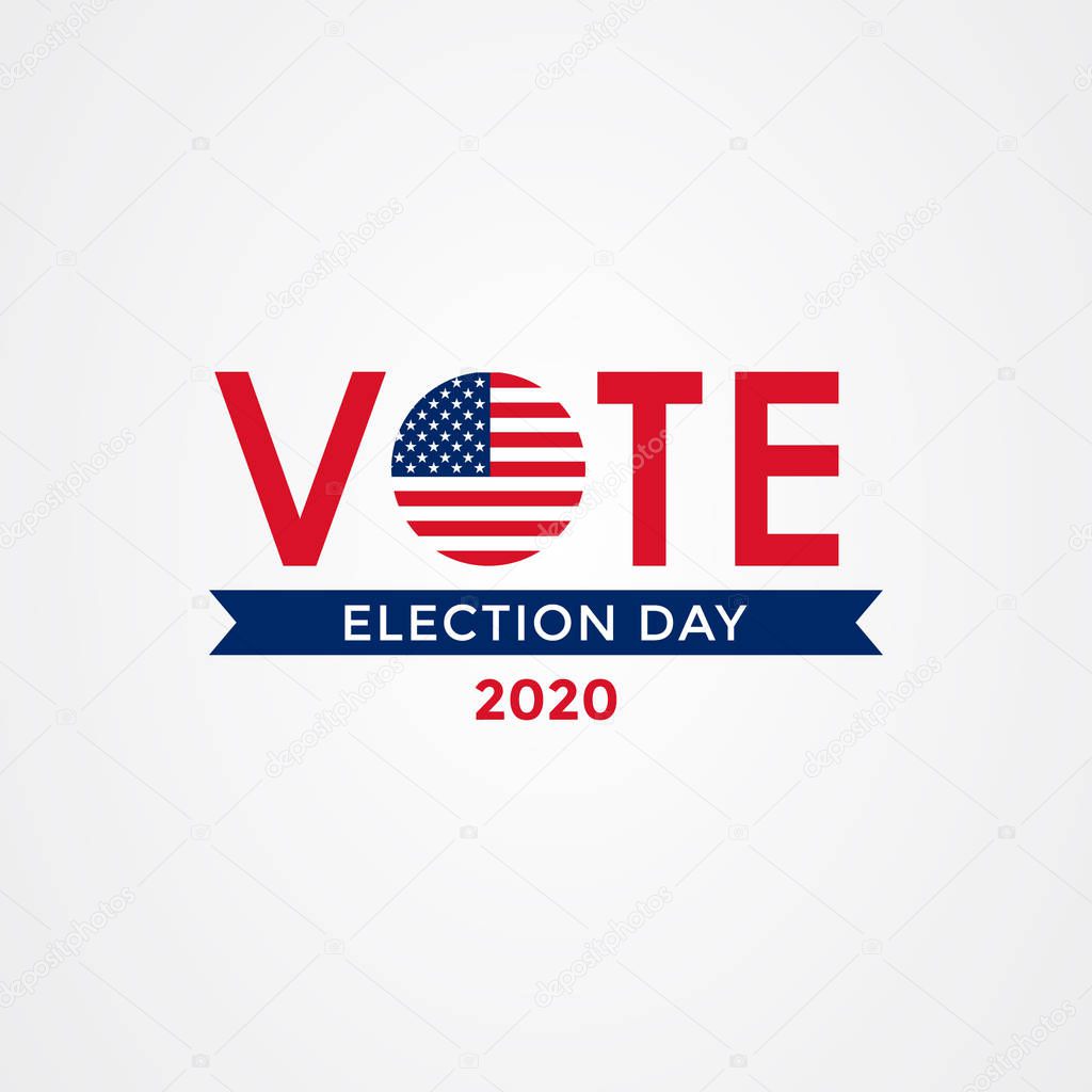 2020 United States of America presidential election vote banner.