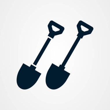 Kürek simgesi vektör tasarım şablonu