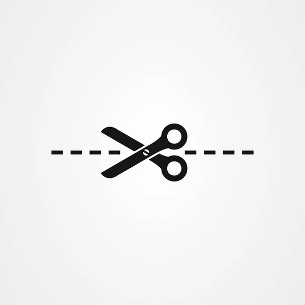 Makas simgesi, kesme ya da kesme sembolü çizimi