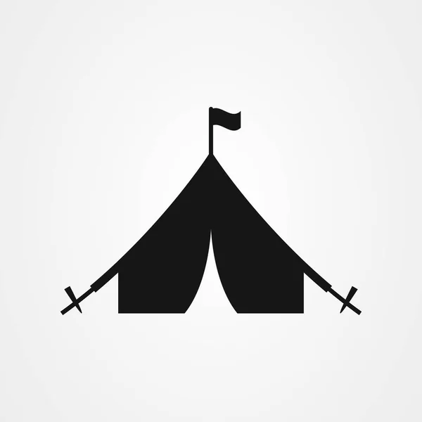 Camping Tent Icoon Vector Ontwerp — Stockvector