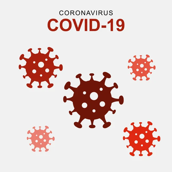Corona virüsü (COVID-19) simgesi. Basit düz vektör illüstrasyonu
