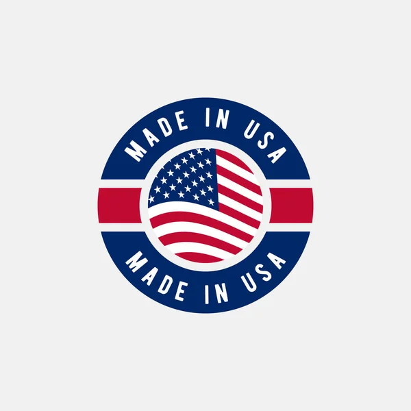 Amerikan bayrağıyla ABD markasından yapılmış. Basit düz vektör illüstrasyonu