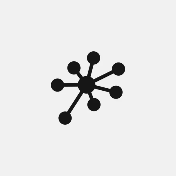 Σύνδεση Σχεδίασης Λογότυπου Εικονιδίου Απλή Επίπεδη Διανυσματική Απεικόνιση — Διανυσματικό Αρχείο