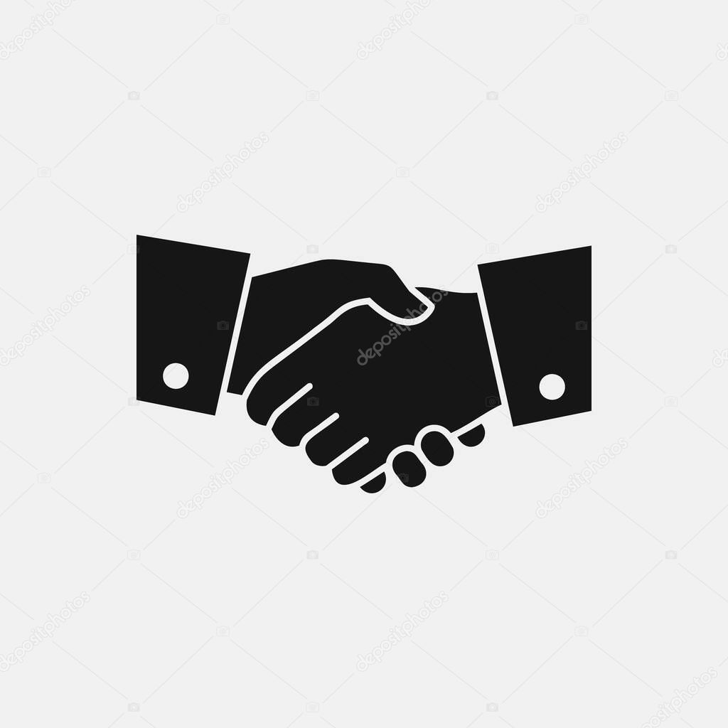 Handshake icon vector design , agreement sign illustration.