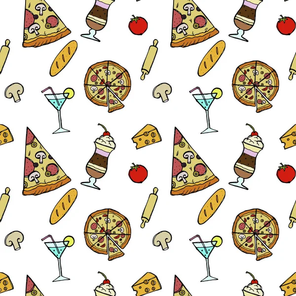 Pizza desen, muzlu süt, peynir