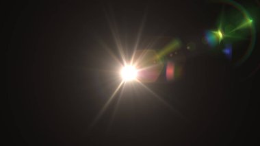 Gerçekçi objektif mercek parlamaları, ışık sızıntıları, bindirmeleri.