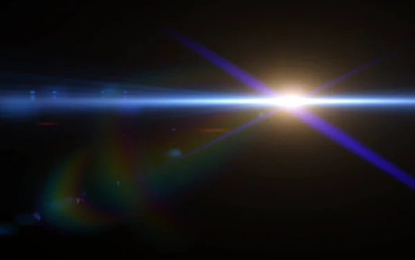Realistische Linsenabfackeln Sternenlichter und Leuchtelemente auf Hintergrundbeleuchtung — Stockfoto