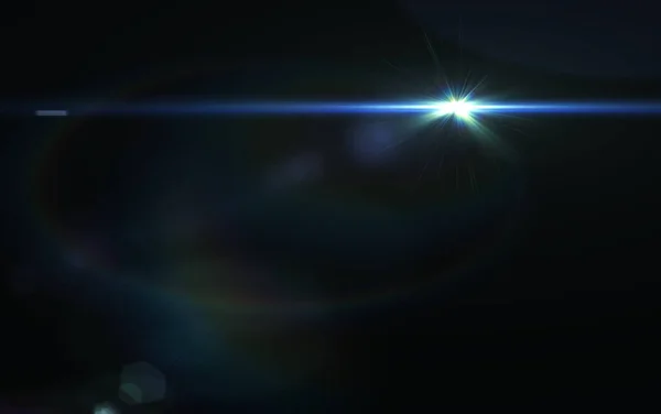 現実的なレンズ フレア星ライトと背景がある上の輝きの要素 — ストック写真