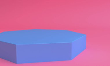 Minimalist soyut şekil sahnesi, 3D görüntüleme.