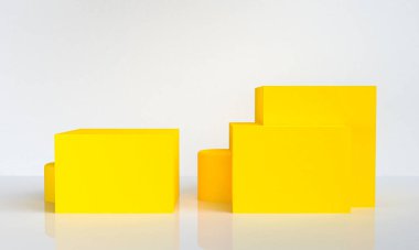 Minimalist soyut arka plan, ilkel geometrik şekiller, pastel renkler, 3d render.