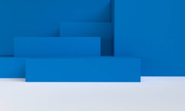 Minimalist soyut arka plan, ilkel geometrik şekiller, pastel renkler, 3d render.