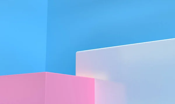 Minimalistische Primitive Geometrische Abstrakte Hintergrund Stilvolle Trendige Illustration Podium Stand — Stockfoto