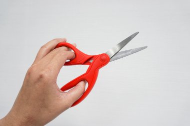 izole tutun kırmızı makas