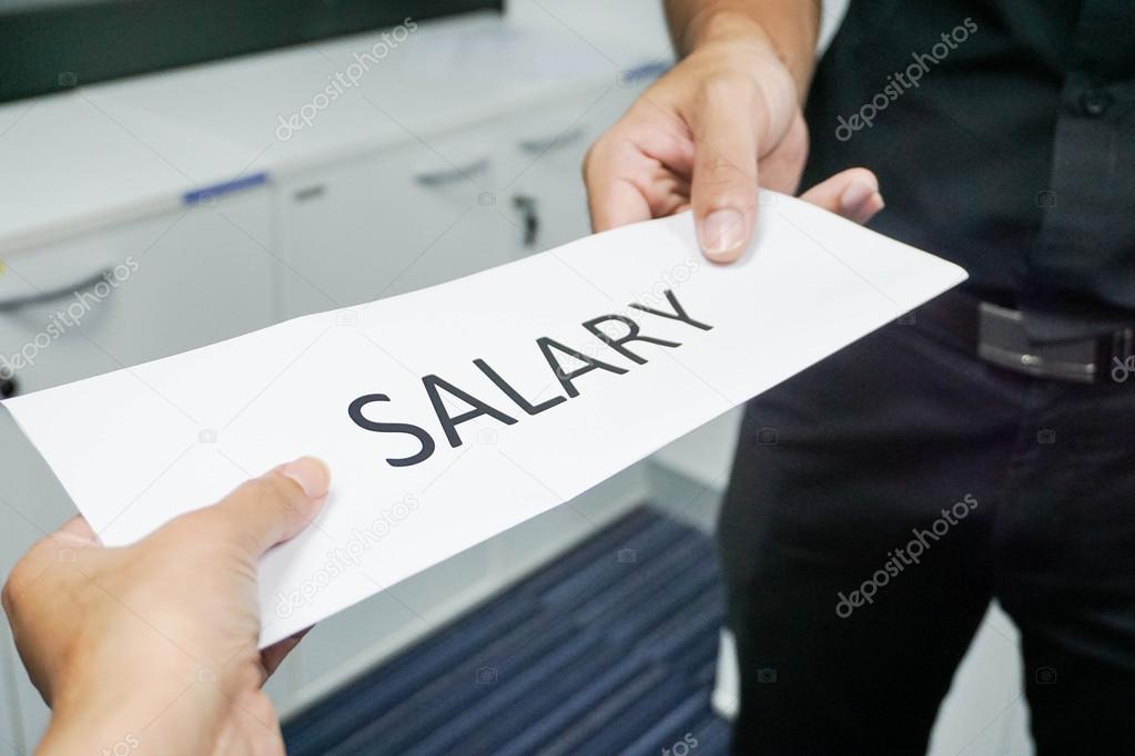 Icon of employee receive salary from the boss