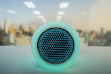parlak akıllı müzik radyo sözcü lambası yeşil