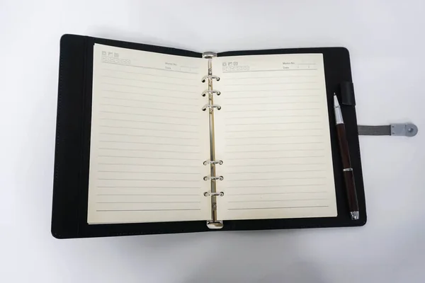 Isolado mock up notebook para mensagem — Fotografia de Stock