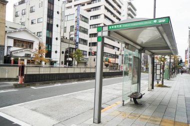otobüs istasyonu nda Asakusa Tokyo Japonya alınan Street