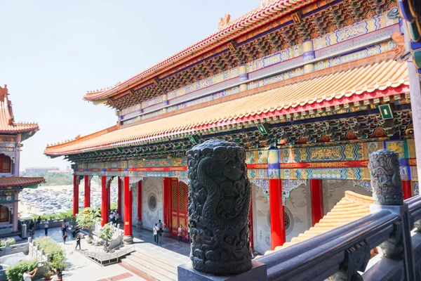 有选择地针对华人庙宇建筑设计背景 — 图库照片