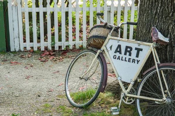 vintage bicycle at art gallery for decoration