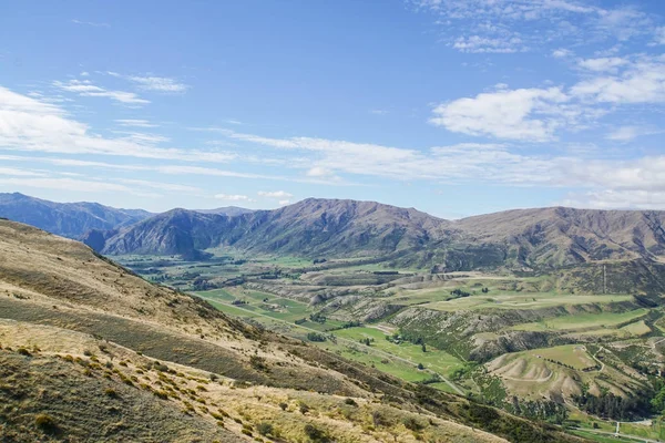Krajobraz Górski Silnego Światła Słonecznego Nowej Zelandii — Zdjęcie stockowe