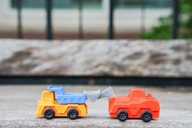 ulaşım sembolü - tarım için kamyon ile şirin Lastik tekerlekli yükleyici