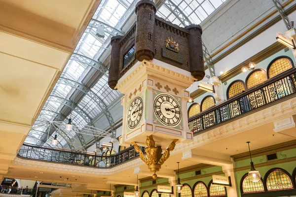 Reloj Vintage Diseño Interiores Queen Victoria Building Tomado Sydney Australia — Foto de Stock