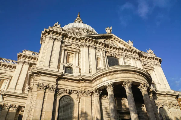 Nahaufnahme Wunderschöne Architektur Der Paul Kathedrale London Mit Strahlend Klarem — Stockfoto