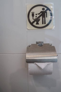 doku kağıt rulo tuvalet doku kağıt levha tuvalet kase içine koymak değil do simgesiyle kapatın