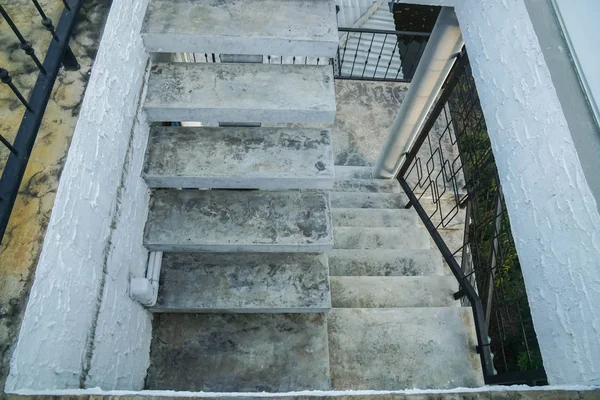 Top View Outdoor Loft Concrete Staircase — Stock Photo, Image